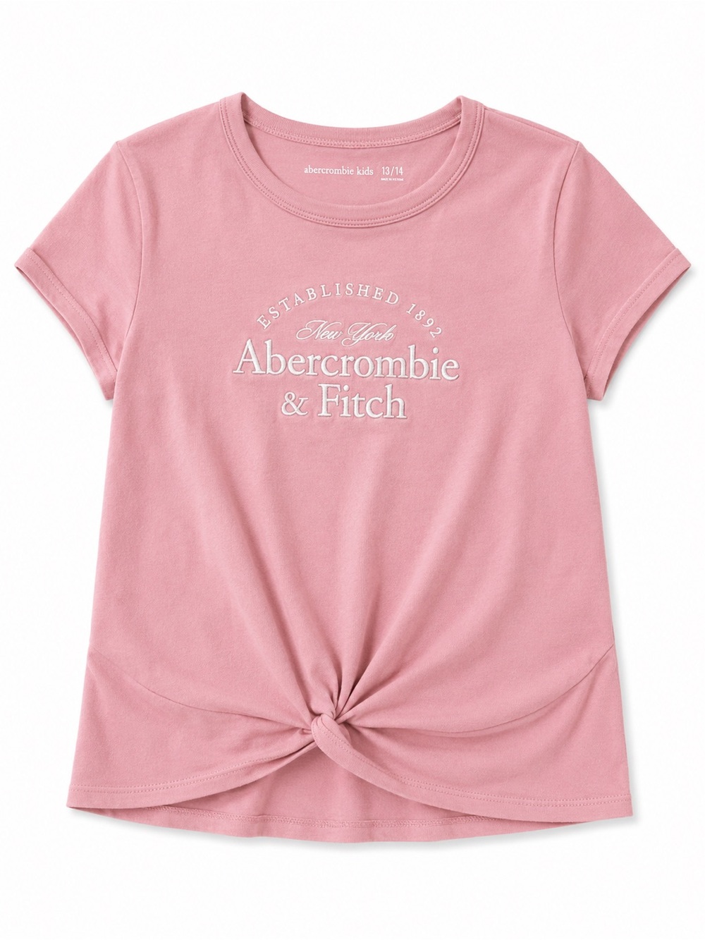 Abercrombie & Fitch Light Pink Knot-Front Tee